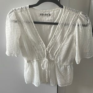Abercrombie white top XS
